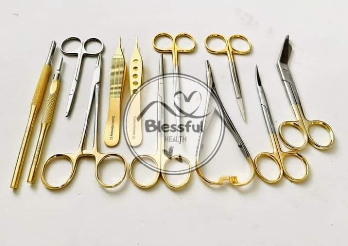 Blepharoplasty Surgical Instrument Set of 12 Pcs - Plastic Surgery Instruments