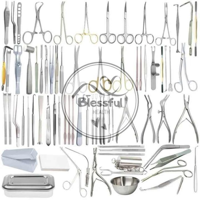 Major Rhinoplasty instruments set 82 Pcs Nose Plastic Surgery Instruments Black