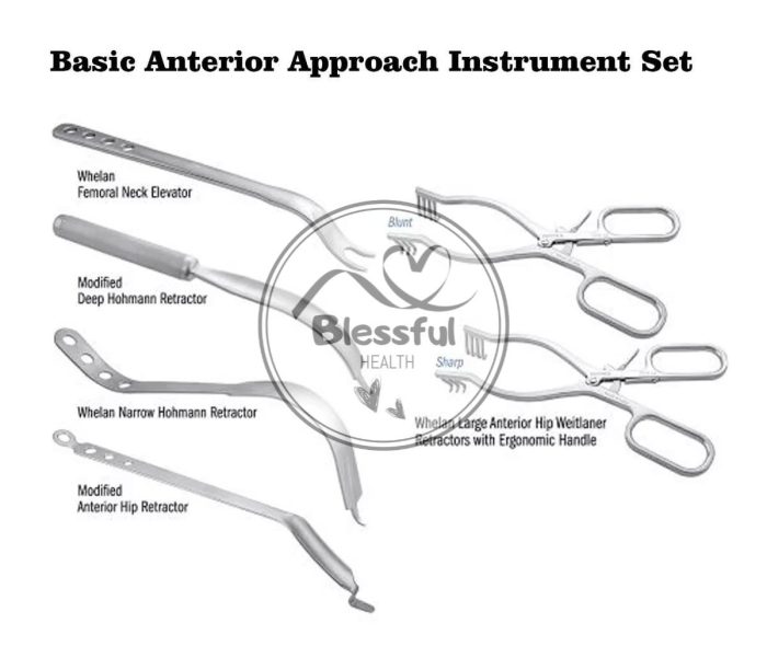 Orthopedic Basic Anterior Approach Instrument Set of 7 pcs