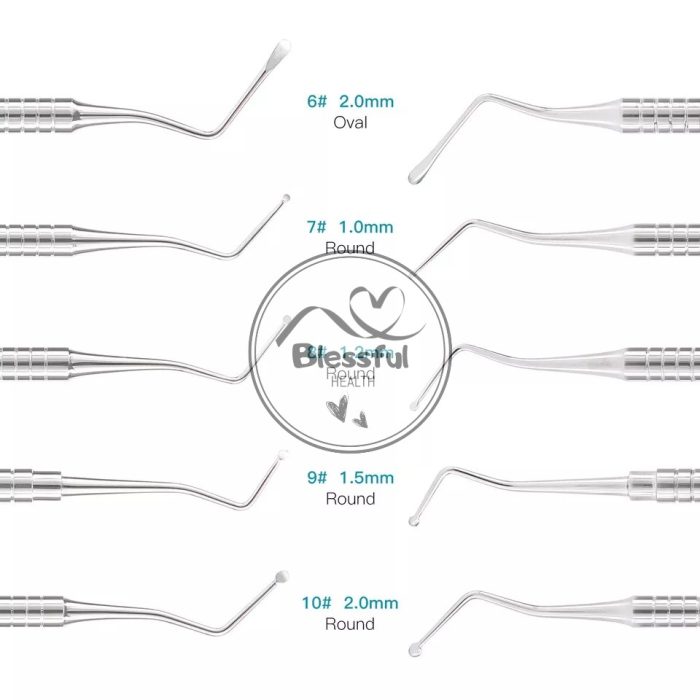 Dental Endo Spoon Excavator Restorative Double Ended Steel Instrument Set - Image 5