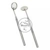 10 PCS DENTAL MOUTH MIRROR #4 SET With HANDLE DENTAL INSTRUMENT STAINLESS STEEL - Image 2