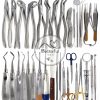 74 PC ORAL DENTAL SURGERY EXTRACTING ELEVATORS FORCEPS INSTRUMENT KIT SET